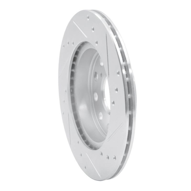 R1 Concepts R1 91-95 Toyota MR2 Rear Left Drilled & Slotted Silver Brake Rotor