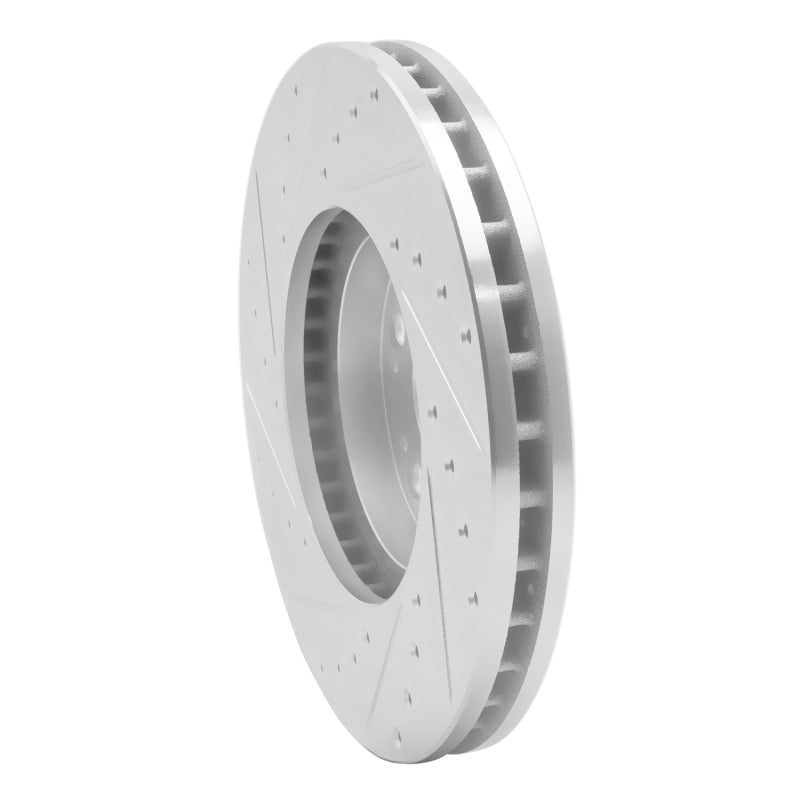 R1 Concepts R1 92-10 Lexus IS300 Front Right Drilled & Slotted Silver Brake Rotor
