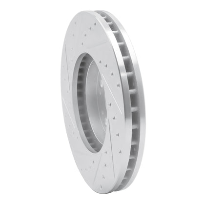 R1 Concepts R1 92-10 Lexus IS300 Front Right Drilled & Slotted Silver Brake Rotor