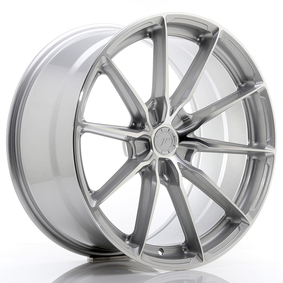 JR Wheels JR3720105L3572SM - JR37 20x10 ET35 5x112 Silver Machined