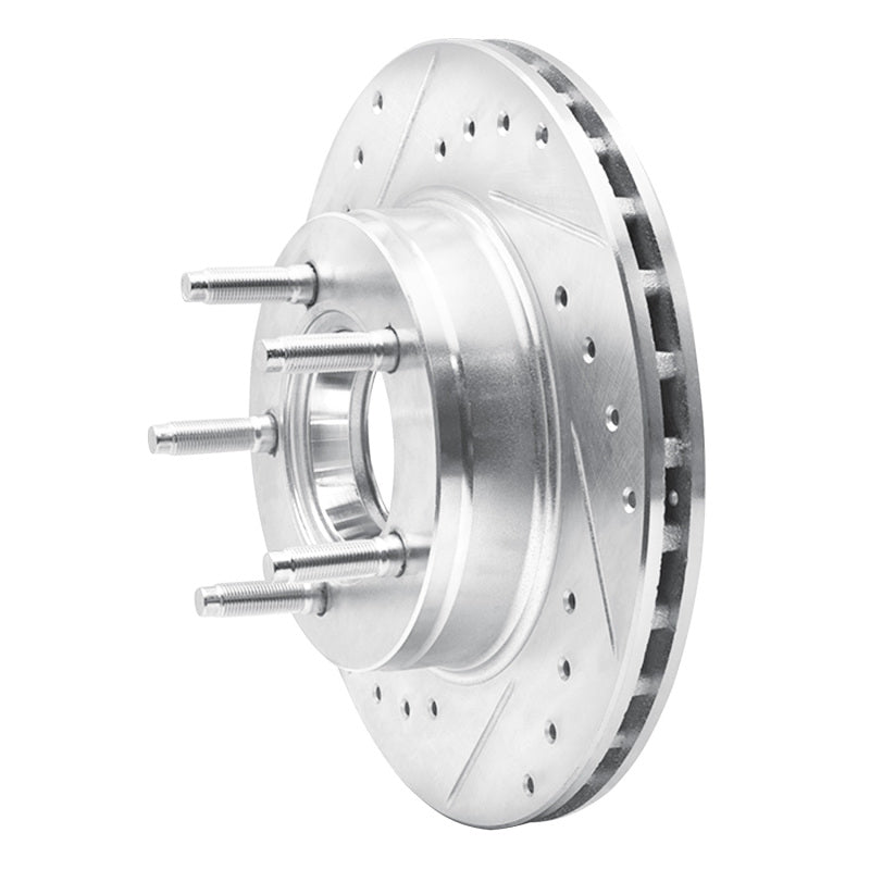 R1 Concepts R1 93-94 Ford Explorer Front Left Drilled & Slotted Silver Brake Rotor