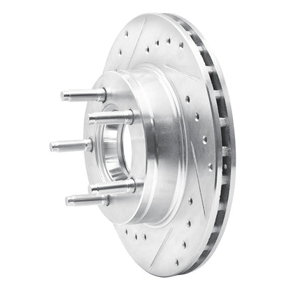 R1 Concepts R1 93-94 Ford Explorer Front Left Drilled & Slotted Silver Brake Rotor