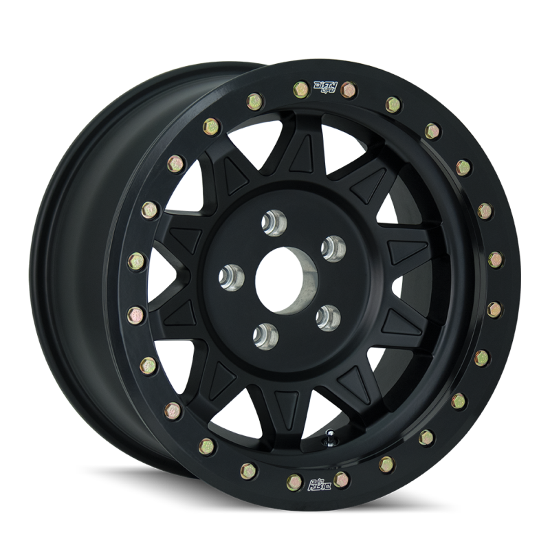 Dirty Life 9302 Roadkill Race 17x9/8x165.1 BP/-14mm Offset/130.8mm Hub Matte Black Wheel - Beadlock