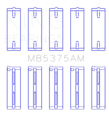 King Engine Bearings Toyota 2Zzge (Size +0.75mm) Main Bearing Set