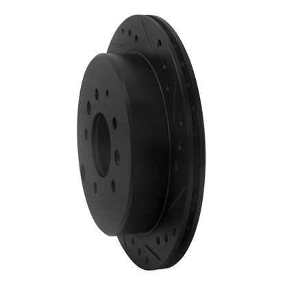 R1 Concepts R1 92-06 Mazda 929 Rear Right Drilled & Slotted Black Brake Rotor