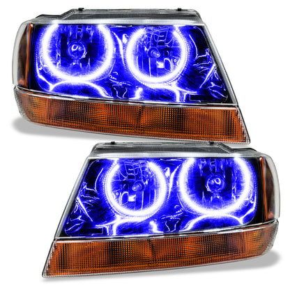 ORACLE Lighting Oracle 99-04 Jeep Grand Cherokee SMD HL - Black - ColorSHIFT w/ 2.0 Controller