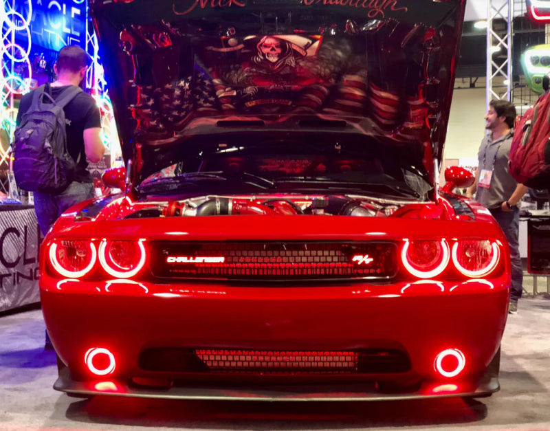 ORACLE Lighting Oracle Dodge Challenger 08-14 LED Waterproof Fog Halo Kit - Green
