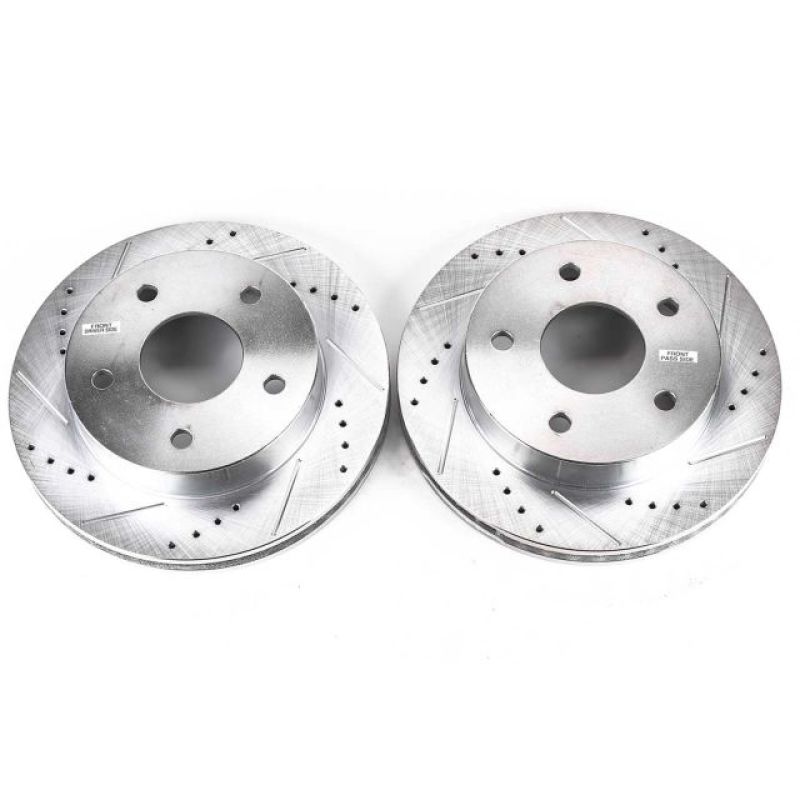 PowerStop Power Stop 00-01 Dodge Ram 1500 Front Evolution Drilled & Slotted Rotors - Pair