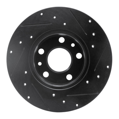 R1 Concepts R1 72-78 Volkswagen Type 2 Front Left Drilled & Slotted Black Brake Rotor