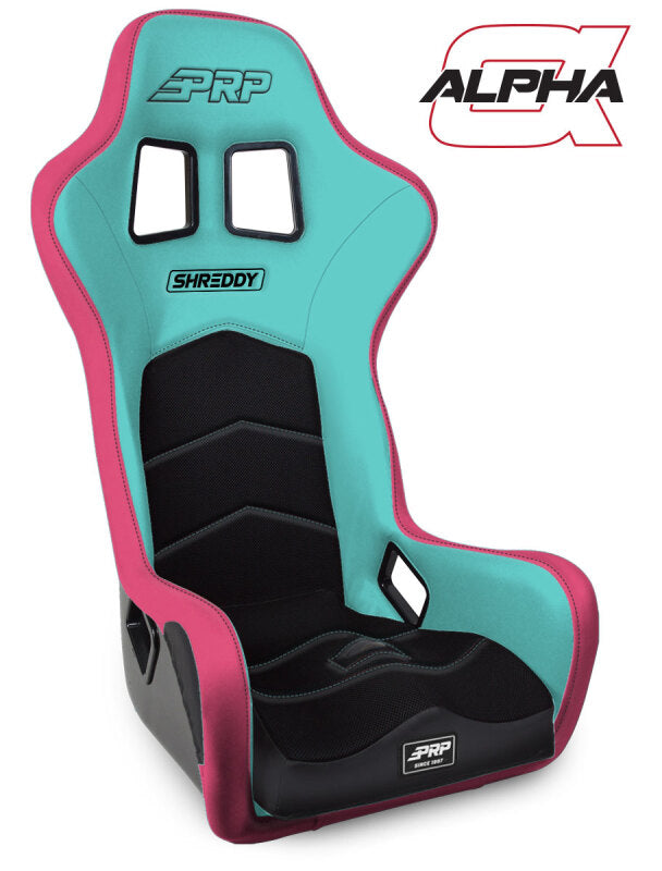 PRP Seats PRP Shreddy Alpha Composite Seat Black- Pink/Teal