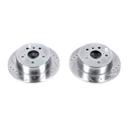 PowerStop Power Stop 13-18 Lexus ES300h Rear Evolution Drilled & Slotted Rotors - Pair