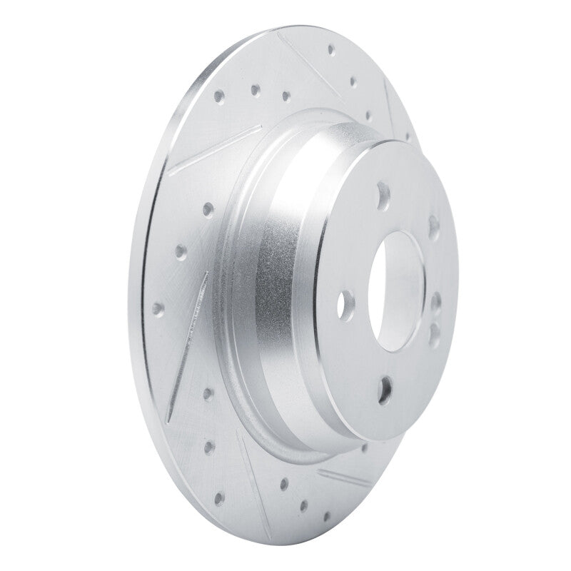 R1 Concepts R1 03-06 Mercedes-Benz SL500 Rear Right Drilled & Slotted Silver Brake Rotor