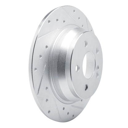 R1 Concepts R1 03-06 Mercedes-Benz SL500 Rear Right Drilled & Slotted Silver Brake Rotor