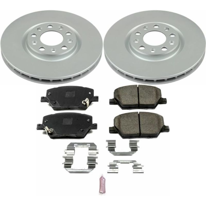 PowerStop Power Stop 16-18 Fiat 500X Front Z17 Evolution Geomet Coated Brake Kit