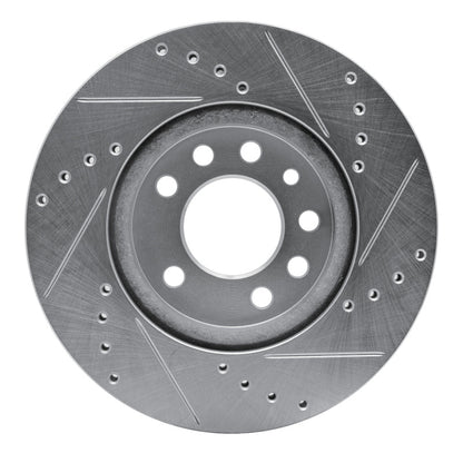 R1 Concepts R1 94-96 Saab 900 Front Left Drilled & Slotted Silver Brake Rotor