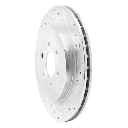 R1 Concepts R1 92-02 Dodge Viper Rear Right Drilled & Slotted Silver Brake Rotor