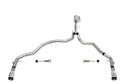 CORSA Performance Corsa 2021-2025 Ford F-150 Regular Cab/6.5in Bed 5.0L V8 Xtreme Cat-Back Dual Rear Exit-Polished