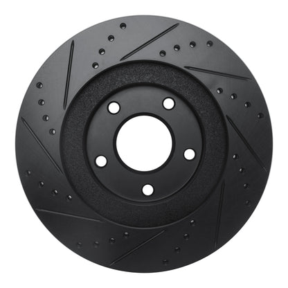 R1 Concepts R1 02-06 Infiniti I35 Front Right Drilled & Slotted Black Brake Rotor