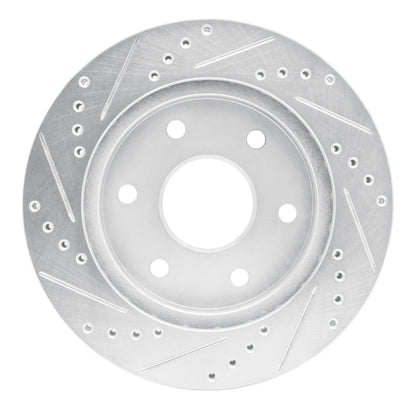 R1 Concepts R1 03-17 Dodge Viper Rear Right Drilled & Slotted Silver Brake Rotor