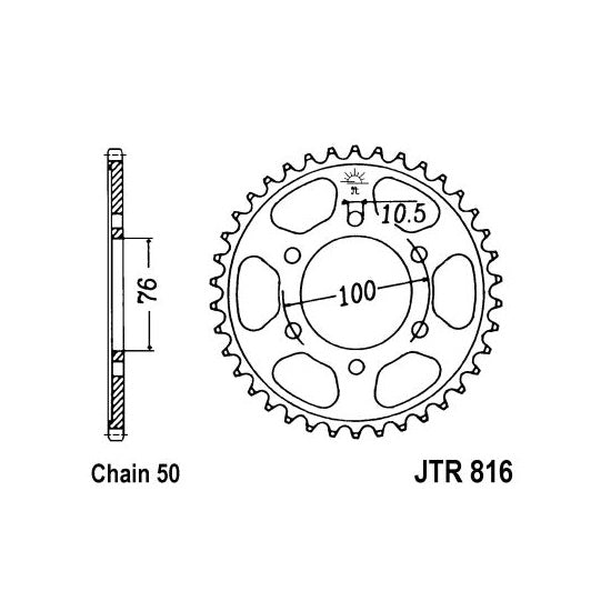 JT JTR816,47 Chain Sprocket