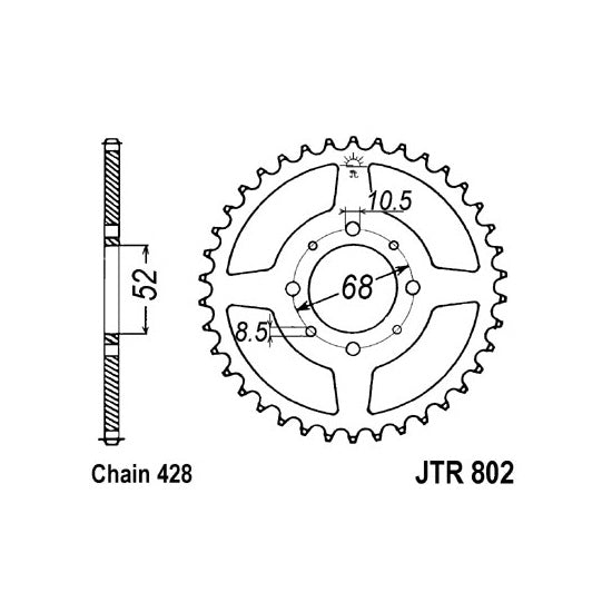 JT JTR802,36 Chain Sprocket