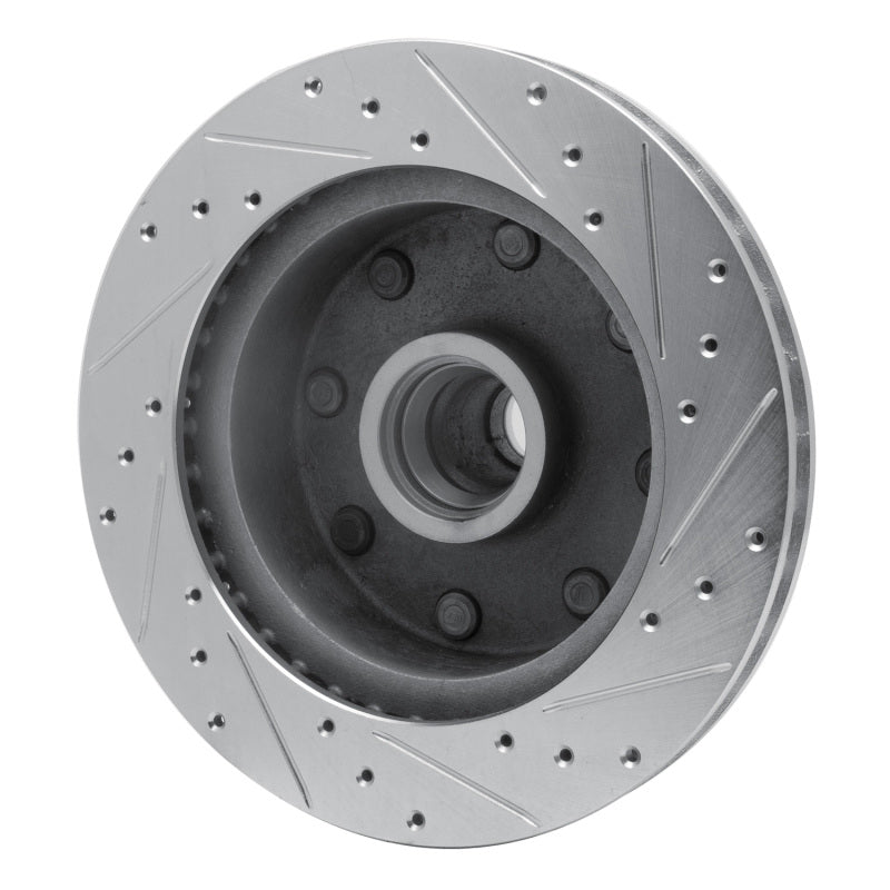 R1 Concepts R1 78-97 Dodge B3500 / B2500 Front Left Drilled & Slotted Silver Brake Rotor
