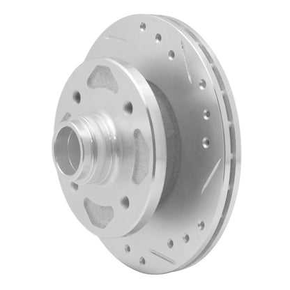 R1 Concepts R1 1979-1983 Mazda RX-7 Front Right Drilled & Slotted Silver Brake Rotor