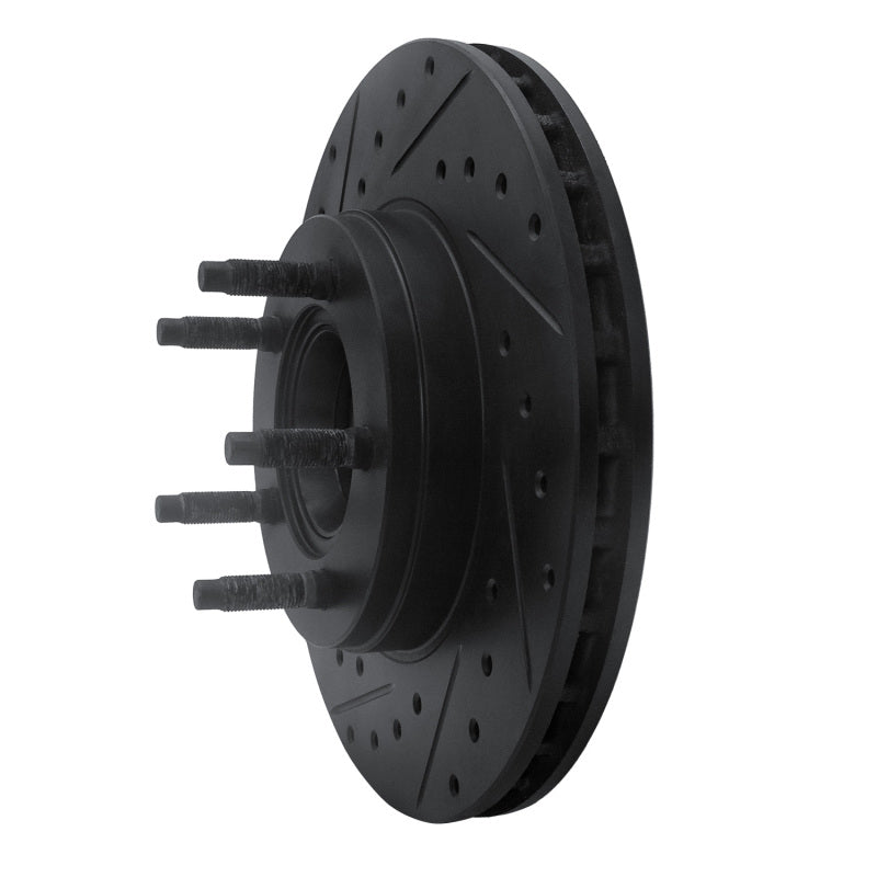 R1 Concepts R1 95-97 Ford Ranger (USA/Canada) Front Left Drilled & Slotted Black Brake Rotor