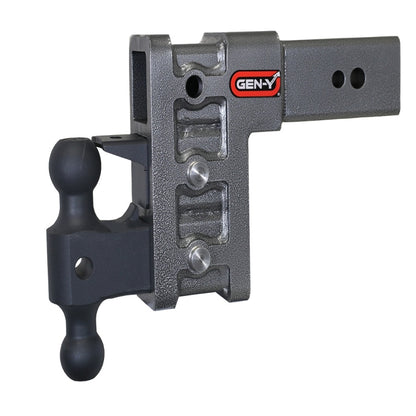 GEN-Y Hitch Gen-Y Mega Duty 3in Shank 6in Drop 3.5K TW 32K Hitch w/GH-0161 Dual-Ball/GH-0162 Pintle Lock