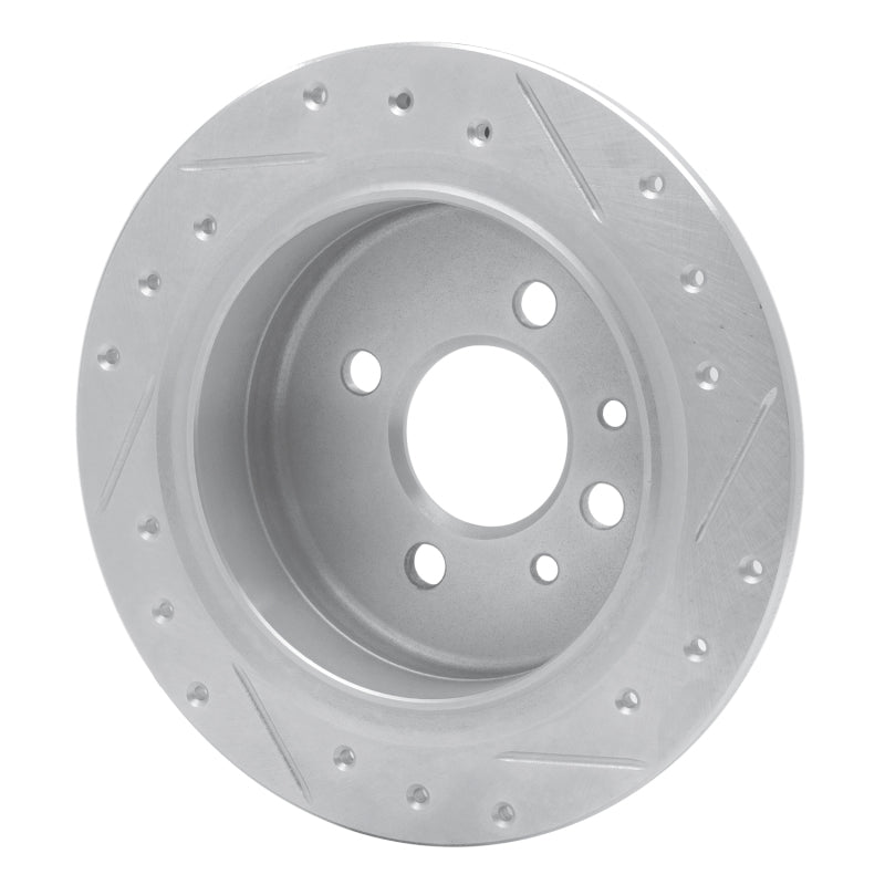 R1 Concepts R1 84-91 BMW 325IS Rear Left Drilled & Slotted Silver Brake Rotor