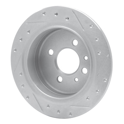 R1 Concepts R1 84-91 BMW 325IS Rear Left Drilled & Slotted Silver Brake Rotor