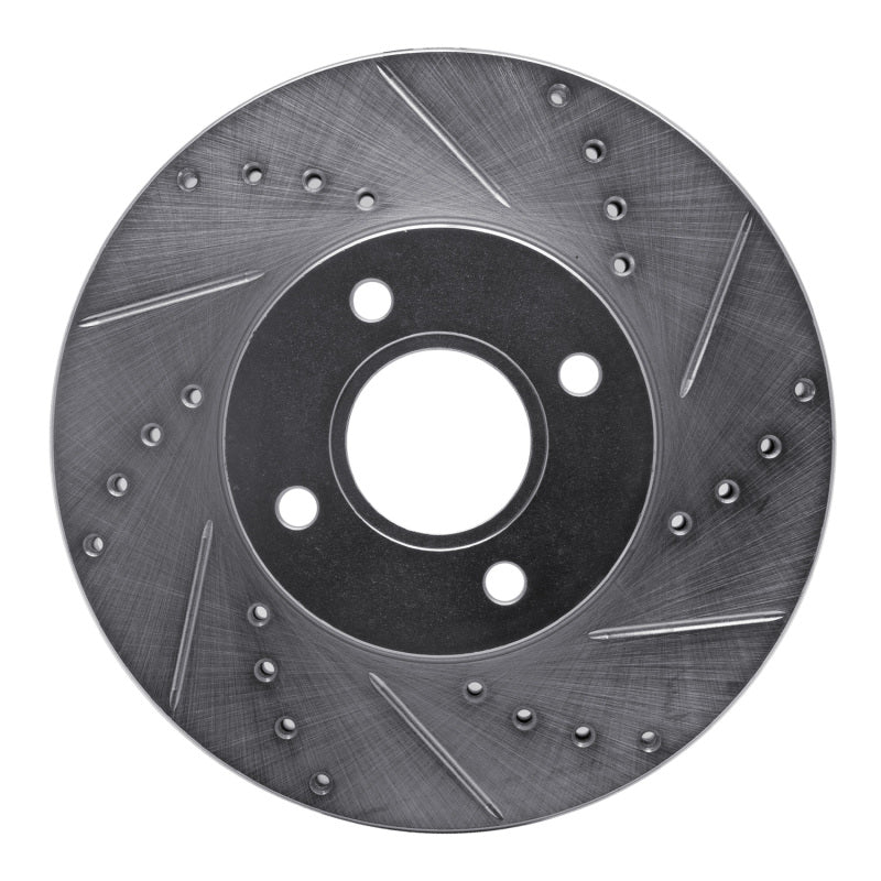 R1 Concepts R1 05-12 Ford Focus Front Right Drilled & Slotted Silver Brake Rotor