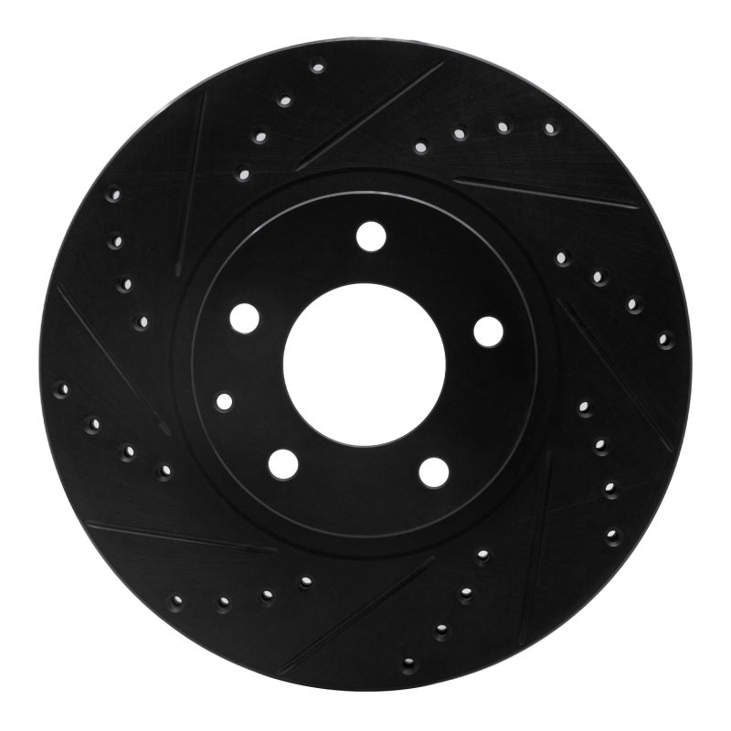R1 Concepts R1 01-02 Mazda Millenia Front Left Drilled & Slotted Black Brake Rotor
