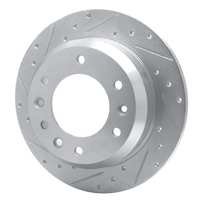 R1 Concepts R1 06-14 Hyundai Entourage Rear Left Drilled & Slotted Silver Brake Rotor