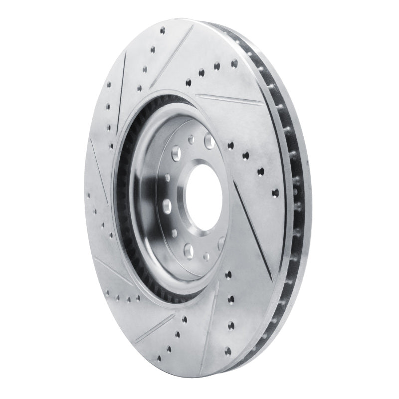 R1 Concepts R1 17-25 Buick Enclave Front Right Drilled & Slotted Silver Brake Rotor