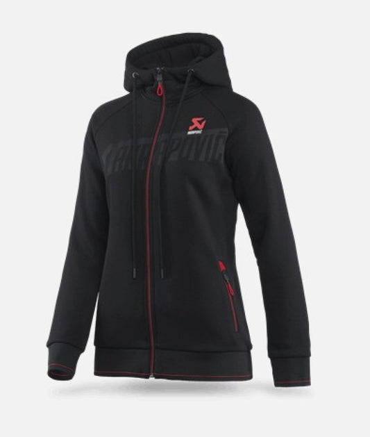 Akrapovic Akrapovic Womens Corpo Zip Hoodie Black - 2XL