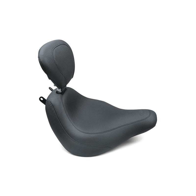 Mustang Motorcycle Mustang 18-21 Harley Heritage Classic & Deluxe Wide Tripper Solo Seat w/Driver Backrest - Black