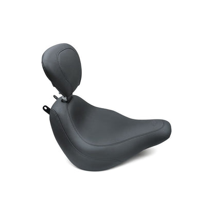 Mustang Motorcycle Mustang 18-21 Harley Heritage Classic & Deluxe Wide Tripper Solo Seat w/Driver Backrest - Black