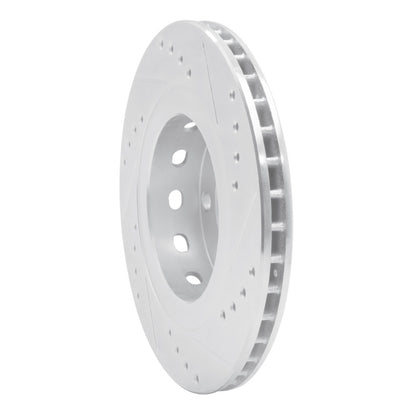 R1 Concepts R1 99-05 Audi A6 Quattro Rear Left Drilled & Slotted Silver Brake Rotor