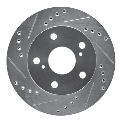R1 Concepts R1 91-94 Toyota Previa Front Left Drilled & Slotted Silver Brake Rotor