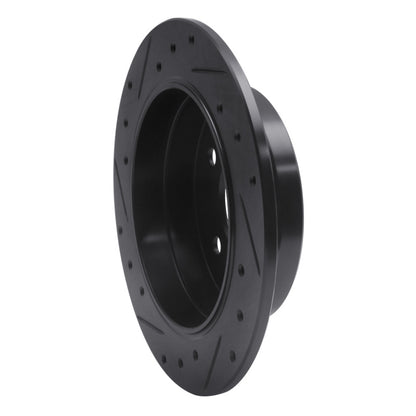 R1 Concepts R1 94-98 Mercedes-Benz C220 Rear Right Drilled & Slotted Black Brake Rotor