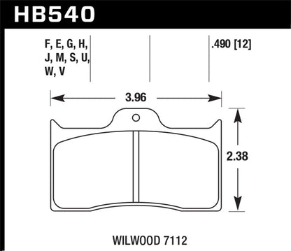 Hawk Performance Hawk Wilwood HPS 5.0 Brake Pads