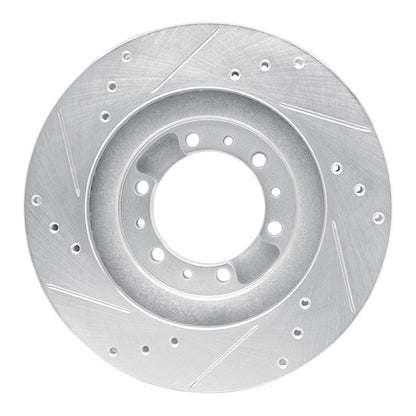 R1 Concepts R1 94-00 Mitsubishi Montero Front Right Drilled & Slotted Silver Brake Rotor