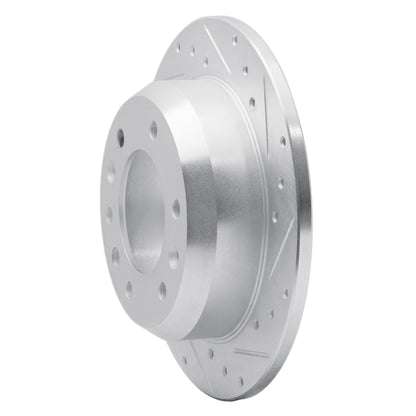 R1 Concepts R1 06-14 Hyundai Entourage Rear Right Drilled & Slotted Silver Brake Rotor