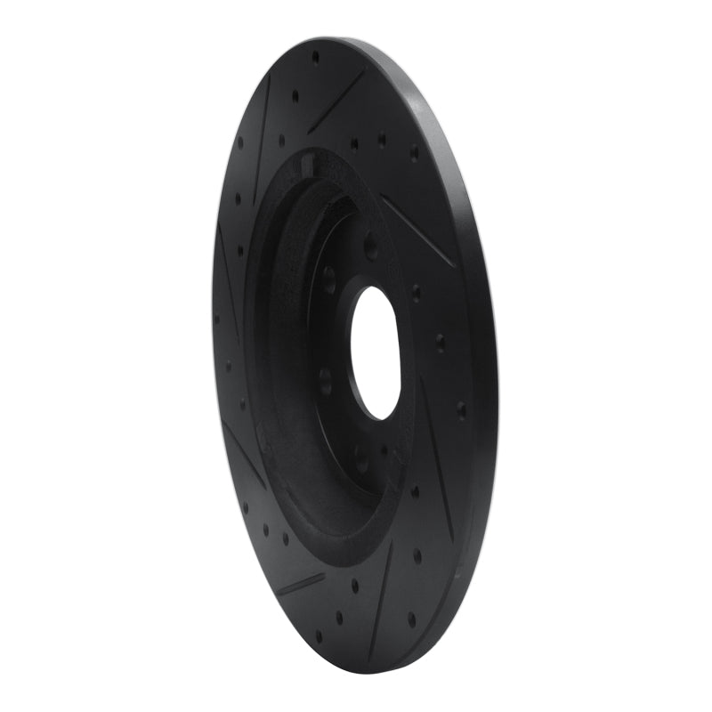 R1 Concepts R1 11-15 VPG MV-1 Rear Right Drilled & Slotted Black Brake Rotor