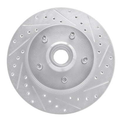 R1 Concepts R1 86-92 Jeep COMANCHE Front Right Drilled & Slotted Silver Brake Rotor