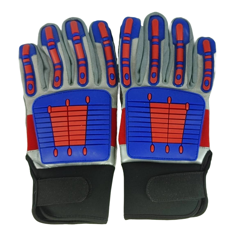 Granatelli Motor Sports Granatelli X-Large Off Road Style Work Gloves - Red/Blue/Gray/Black