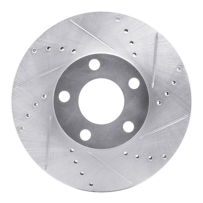 R1 Concepts R1 98-98 Volkswagen Passat (USA/Canada) Front Right Drilled & Slotted Silver Brake Rotor