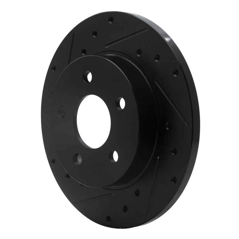 R1 Concepts R1 04-12 Chevrolet Malibu Rear Left Drilled & Slotted Black Brake Rotor