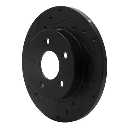 R1 Concepts R1 04-12 Chevrolet Malibu Rear Left Drilled & Slotted Black Brake Rotor
